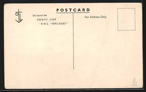 AK Passagierschiff RMS Orcades auf See, Orient Line