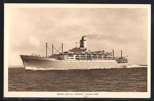 AK Passagierschiff S.S. Orsova bei voller Fahrt