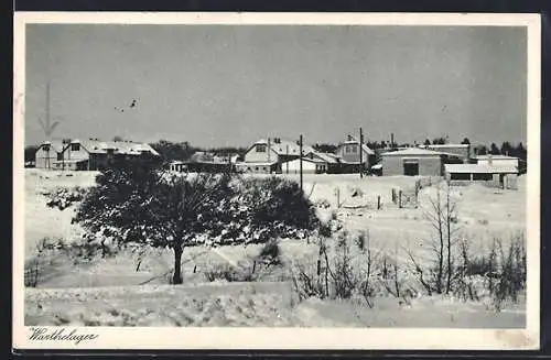 AK Warthelager, Ortspanorama im Winter