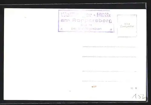 AK Laab im Walde, Wallberger-Hütte am Roppersberg mit Garten u. Gästen und en