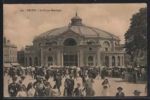 AK Troyes, Le Cirque Municipal, Zirkus
