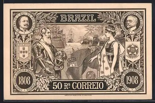 AK Brazil, Affonso Penna Presidente Dos E U Do Brazil, Centenario Da Abertura Dos Portos