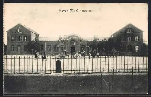 AK Noyon, Blick auf den Bahnhof