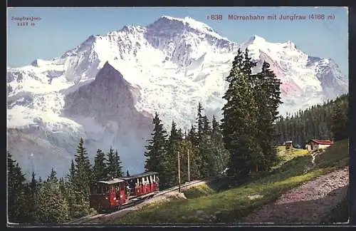 AK Mürrenbahn mit Jungfrau