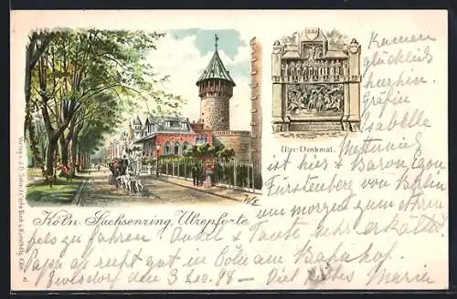 Lithographie Köln-Neustadt, Cafe-Restaurant Ulrepforte am Sachsenring