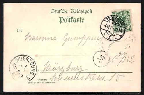 Lithographie Köln-Neustadt, Cafe-Restaurant Ulrepforte am Sachsenring