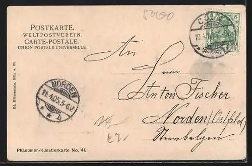 AK Köln-Neustadt, Hohenzollernring mit Litfasssäule