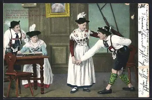AK Schuhplattler in Trachten