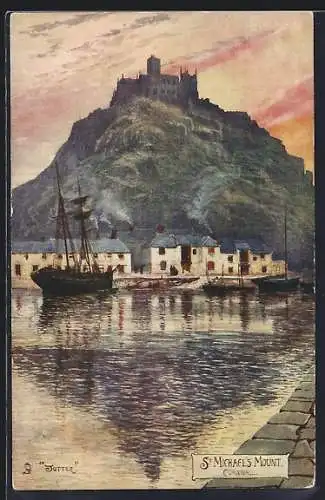 Künstler-AK St Michael`s Mount, Harbor