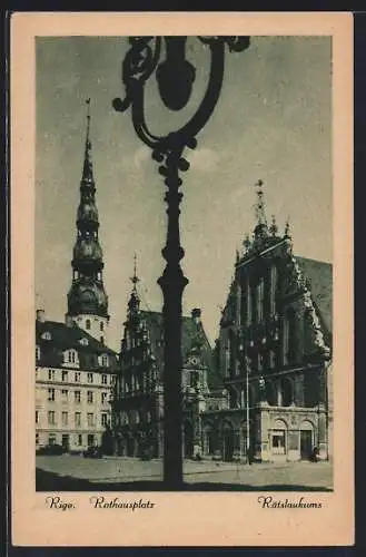 AK Riga, Blick auf den Rathausplatz