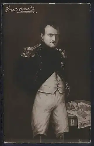 AK Napoleon Bonaparte in Uniform