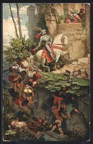 Künstler-AK Moritz von Schwind: Kuno von Falkenstein