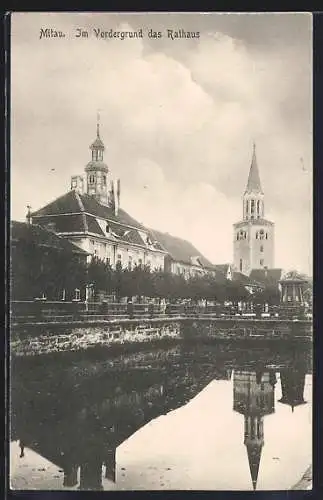 AK Mitau, Blick zum Rathaus
