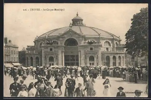 AK Troyes, Le Cirque Municipal, Zirkus
