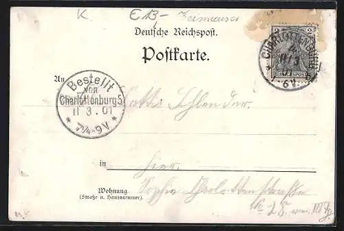 AK Charlottenburg, Restaurant Kaiser-Friedrich-Loge, Kaiser-Friedrich-Strasse 87, Innenansicht