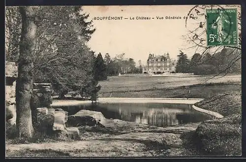 AK Bouffémont, Le Château, Vue Générale du Parc