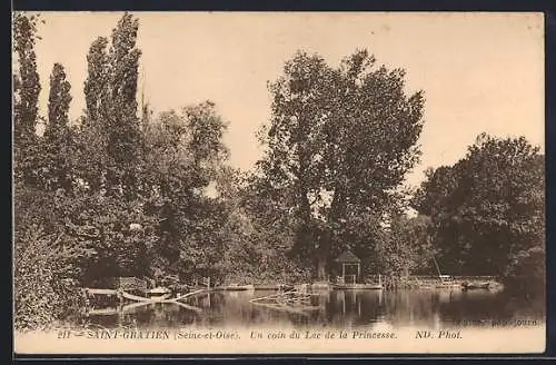 AK Saint-Gratien, Un coin du Lac de la Princesse