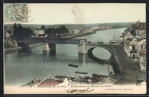AK Beaumont, Panorama en amont du Pont