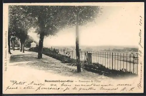 AK Beaumont-sur-Oise, Panorama de l`Oise