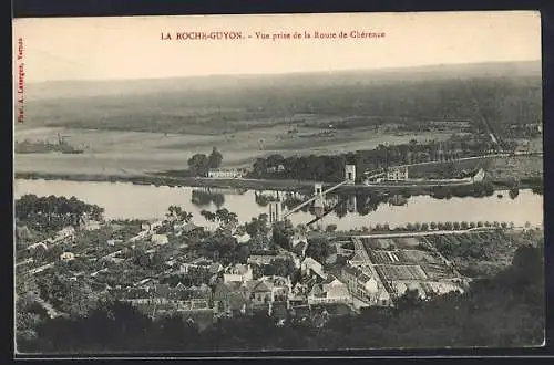 AK La Roche-Guyon, Vue prise de la Route de Chérence