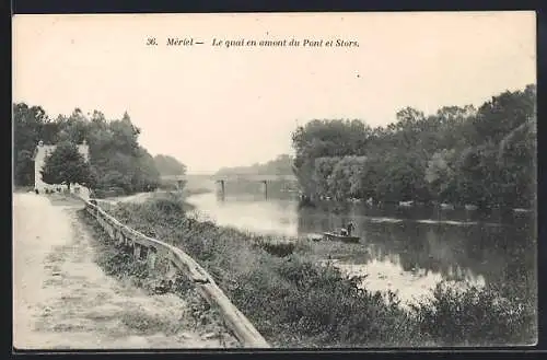 AK Mériel, Le quai en amont du Pont et Stors