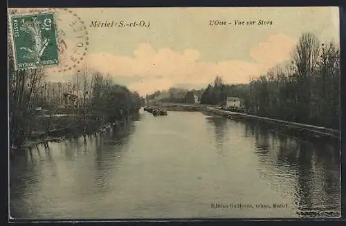 AK Mériel, L`Oise, Vue sur Stors