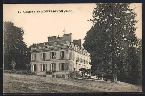 AK Montlignon, Château de Montlignon avec grand arbre à proximité