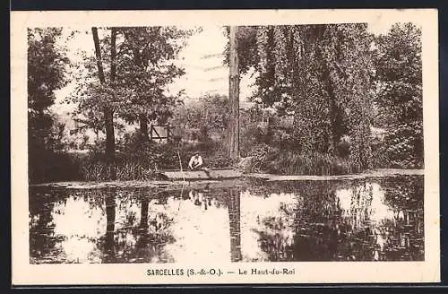AK Sarcelles, Le Haut-du-Roi, scène pittoresque au bord de l`eau