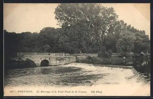 AK Pontoise, Le Barrage et le Petit Pont de la Viosne