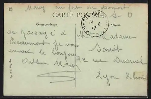 AK Beaumont, L`Oise, vue à vol d`oiseau (amont)