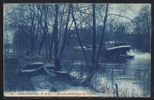 AK Chaponval, Un coin pittoresque de l`Oise