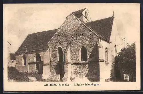 AK Arthies, L`Église Saint-Aignan