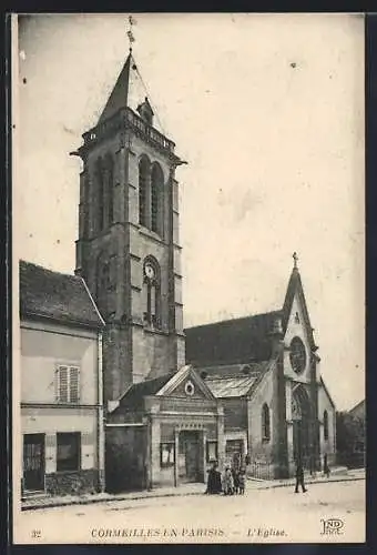 AK Cormeilles-en-Parisis, L`Église et son clocher majestueux
