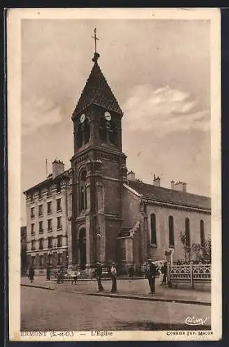 AK Ermont, L`Église et ses environs animés