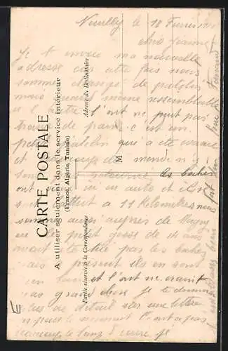 AK Haravilliers, Église avec clocher et mur de pierre adjacente