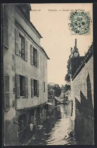 AK Pontoise, Lavoir sur la Viosne