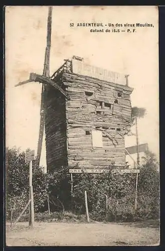 AK Argenteuil, Un des vieux Moulins, datant de 1625