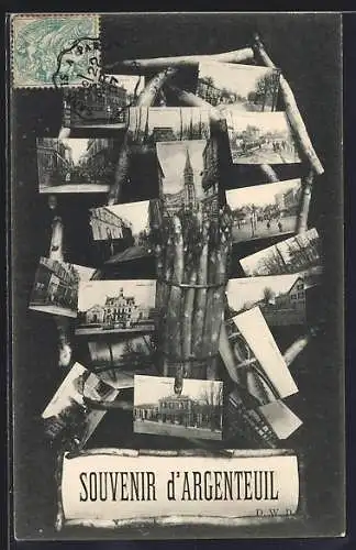 AK Argenteuil, Souvenir d`Argenteuil avec montage de vues multiples