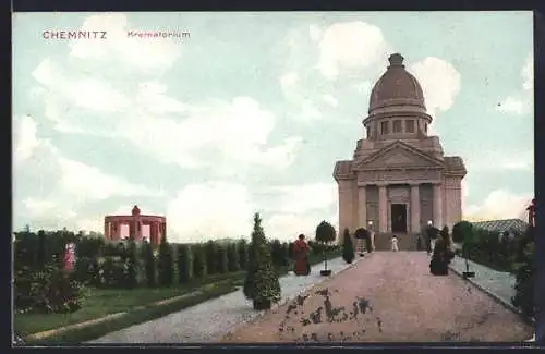 AK Chemnitz, Blick zum Krematorium