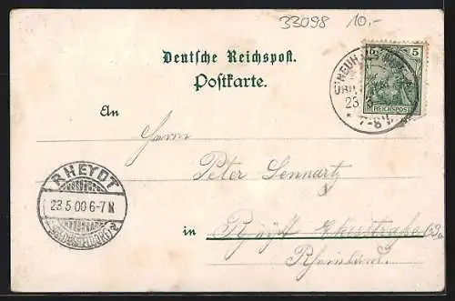 Lithographie Senne, Truppenübungsplatz, Teilansicht
