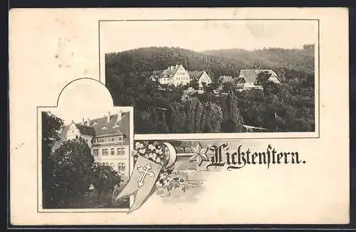 AK Lichtenstern, Teilansicht, Gebäudeansicht