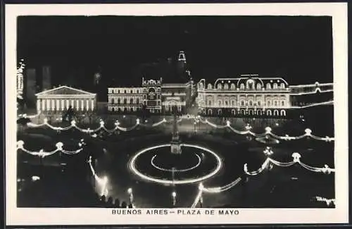 AK Buenos Aires, Plaza de Mayo, Nachtpartie