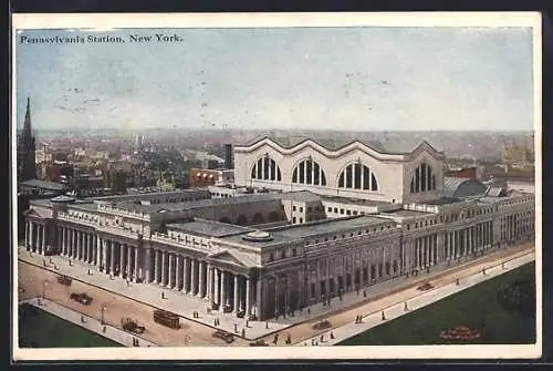 AK New York, NY, Blick auf den Bahnhof Pennsylvania Station