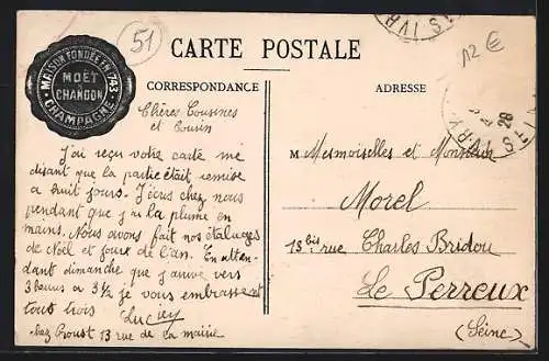 AK Epernay, Moet & Chandon, Reception des Bouteilles