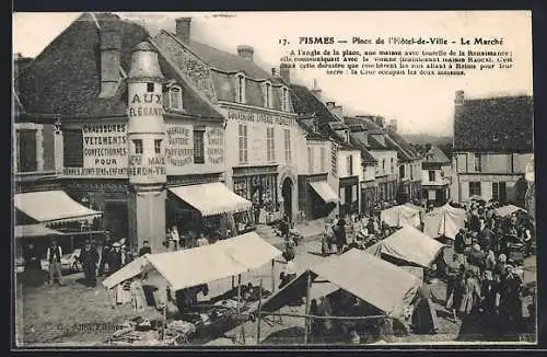 AK Fismes, Pl, ace de l`Hotel-de-Ville