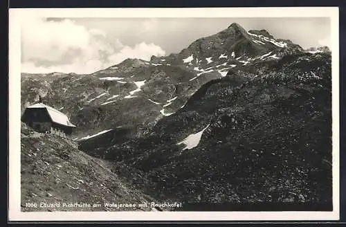 AK Eduard Pichlhütte am Wolajersee, Blick gegen den Rauchkofel
