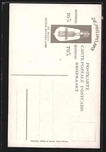 AK Eindhoven, Reklame Philips, Holländerin mit Haube