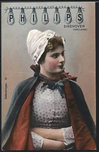 AK Eindhoven, Reklame Philips, Holländische Bäuerin