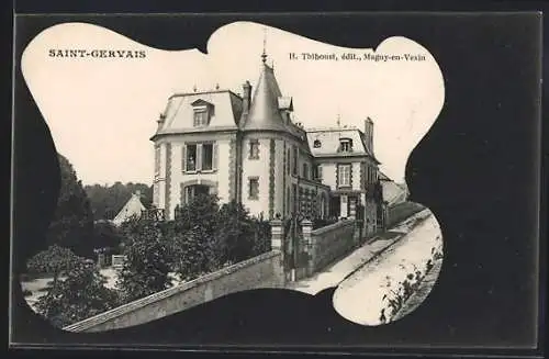 AK Saint-Gervais, Maison élégante avec jardin et allée bordée d`arbres