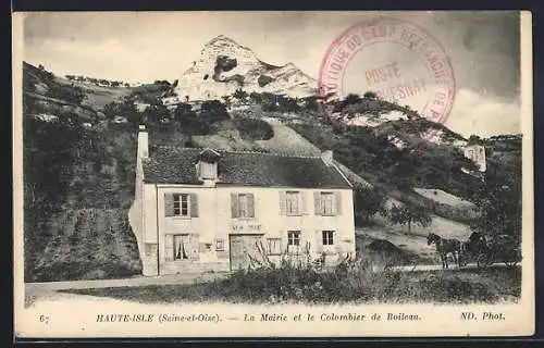 AK Haute-Isle, La Mairie et le Colombier de Boileau